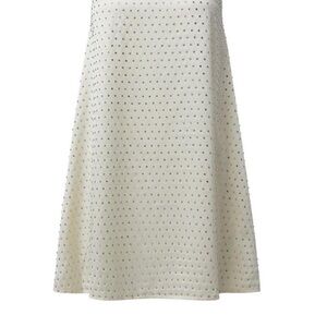 WeWoreWhat Cream A-Line Skirt with Studs